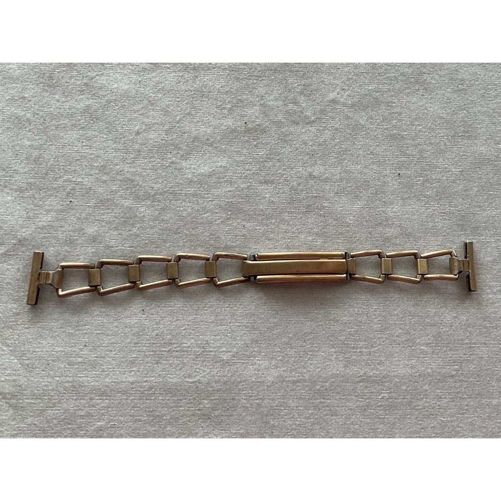 Vintage Hadley 12k GF Gold Filled Watch/ Deployment Bracelet Estate Jewelry